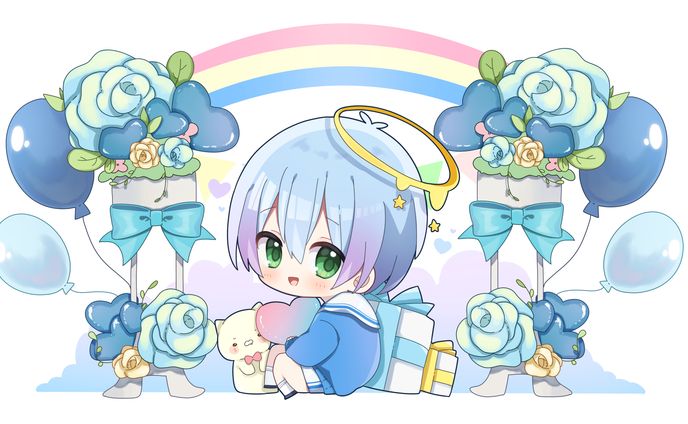 SDイラスト　背景有