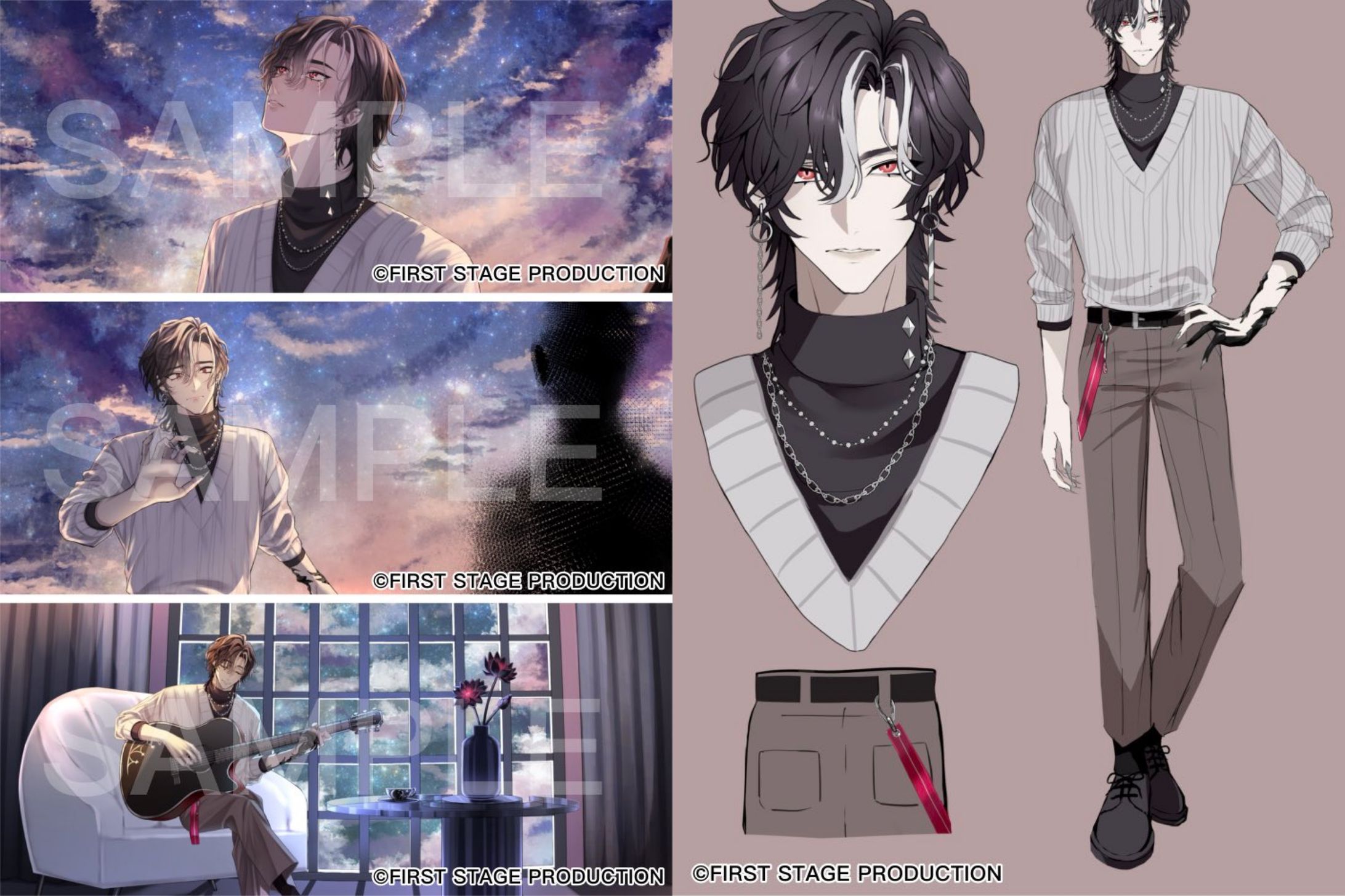【Work】FIRST STAGE PRODUCTION EN 所属/Lucien Lunaris様　オリジナル楽曲『Dear yesterday』MVイラスト-1