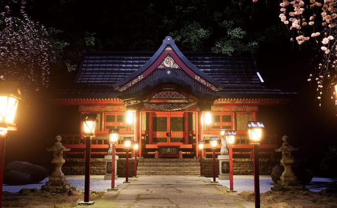 自主制作、神社