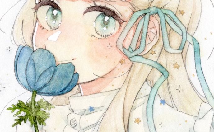 水彩イラスト　「明ちゃん」