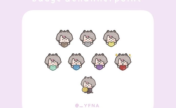 ゆふなさん 配信サブスクバッジ＆チャンネルポイントアイコン
