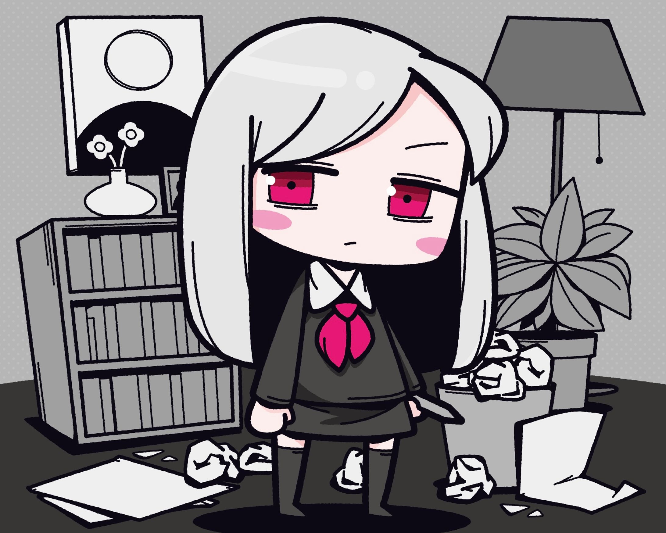 書けない日の女の子-1