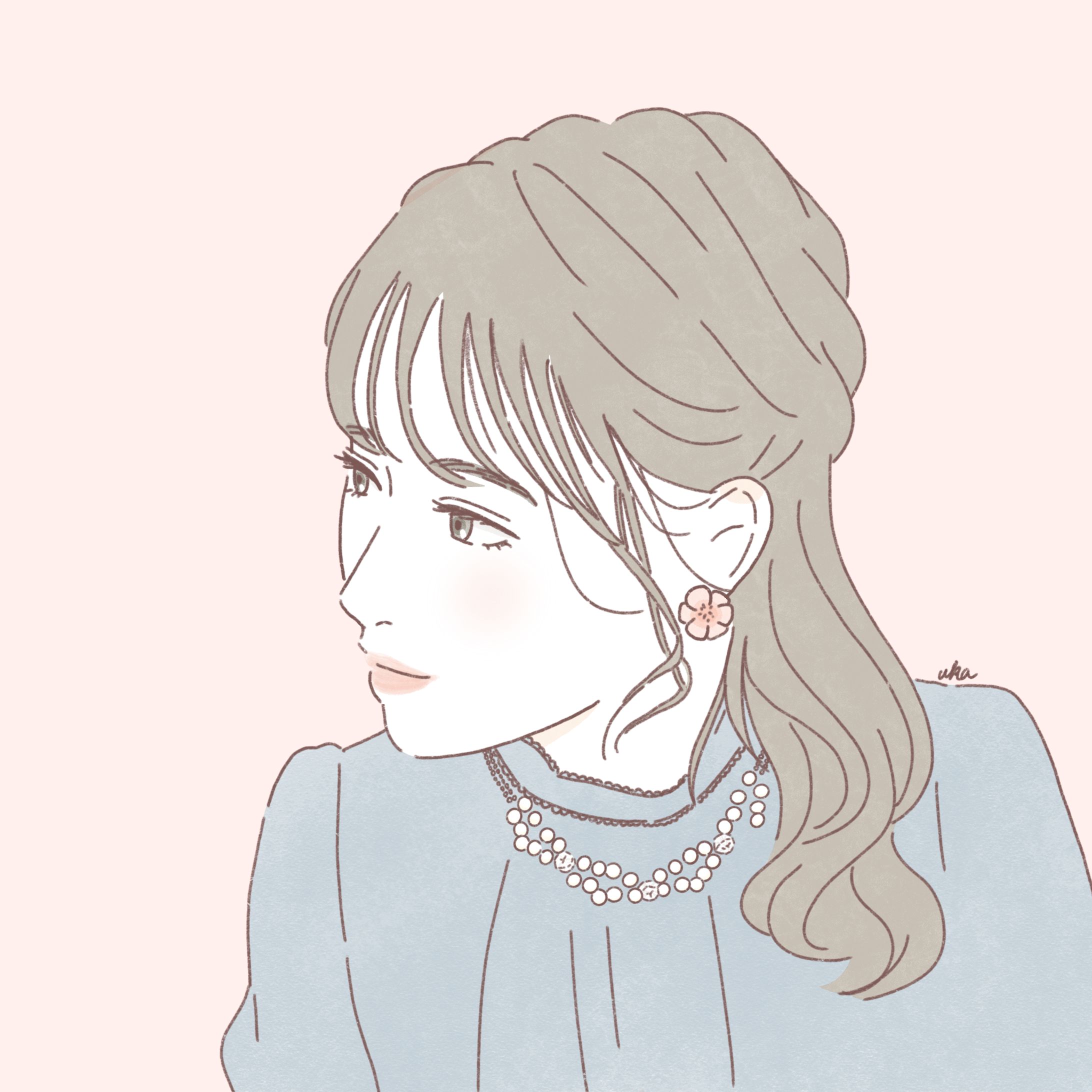 パーティドレスの女性-1