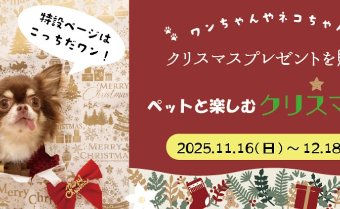 ペットと楽しむクリスマス特集バナー