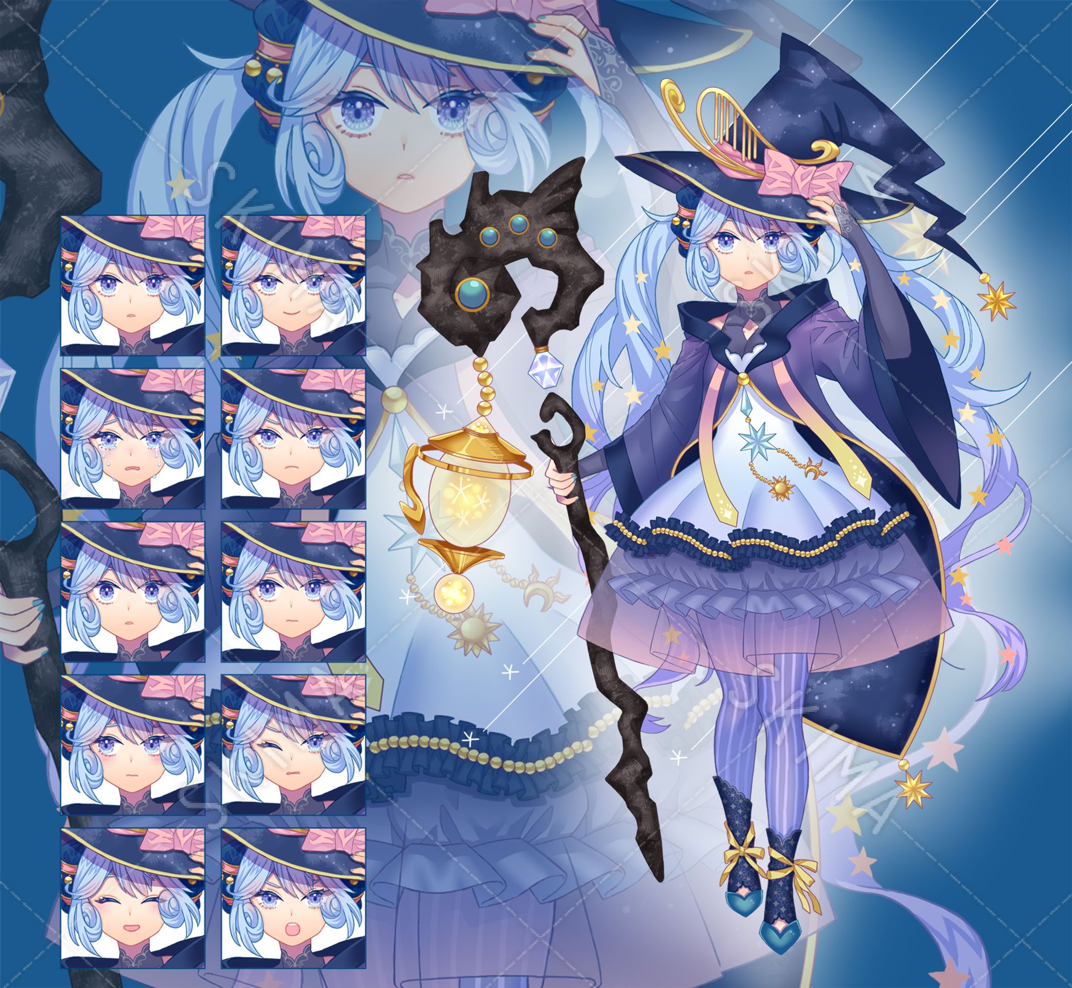 【SKIMA販売】星とランタンの少女-1