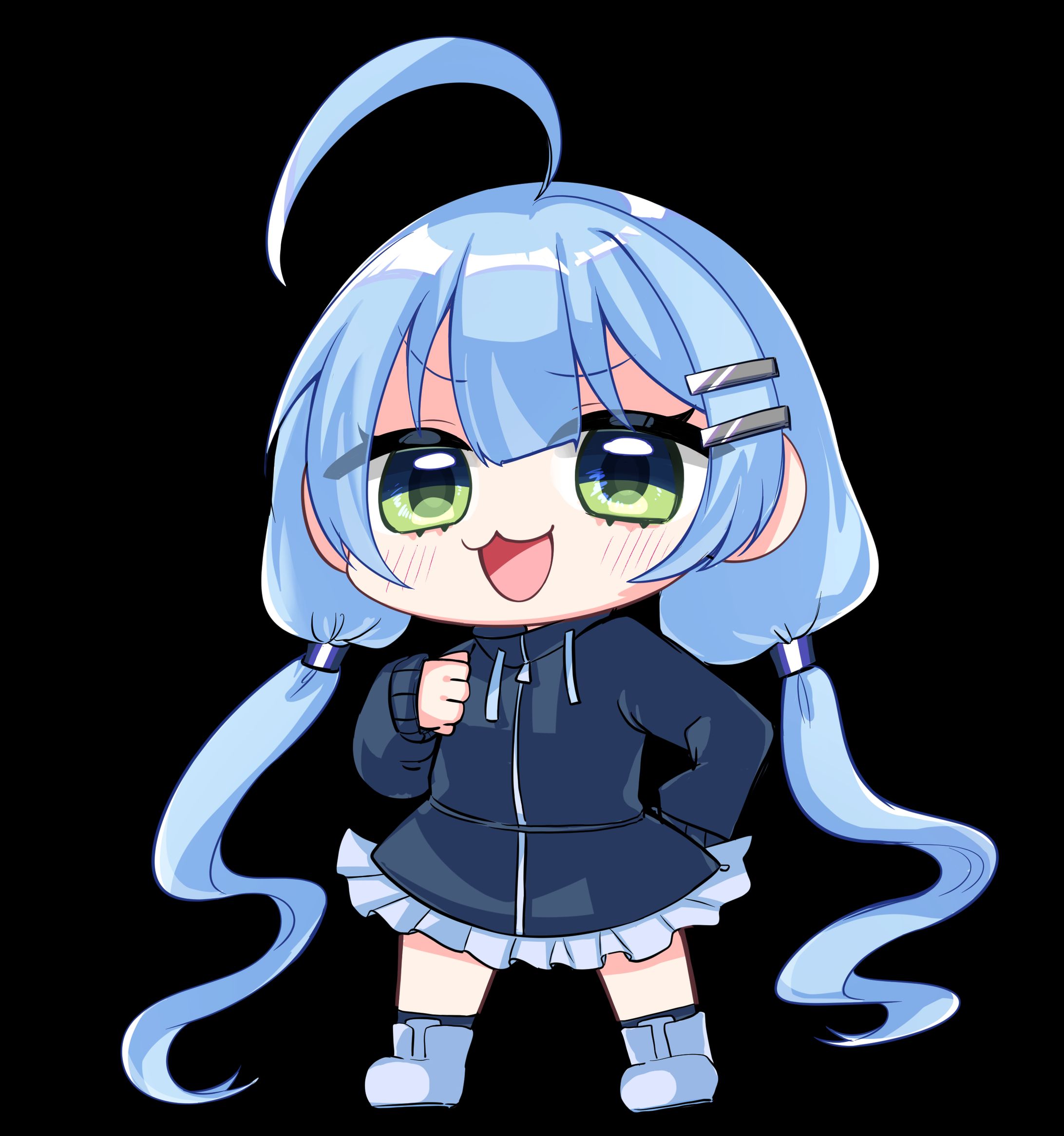 【LINEスタンプ】ゲーム好きアホ毛ちゃん-1