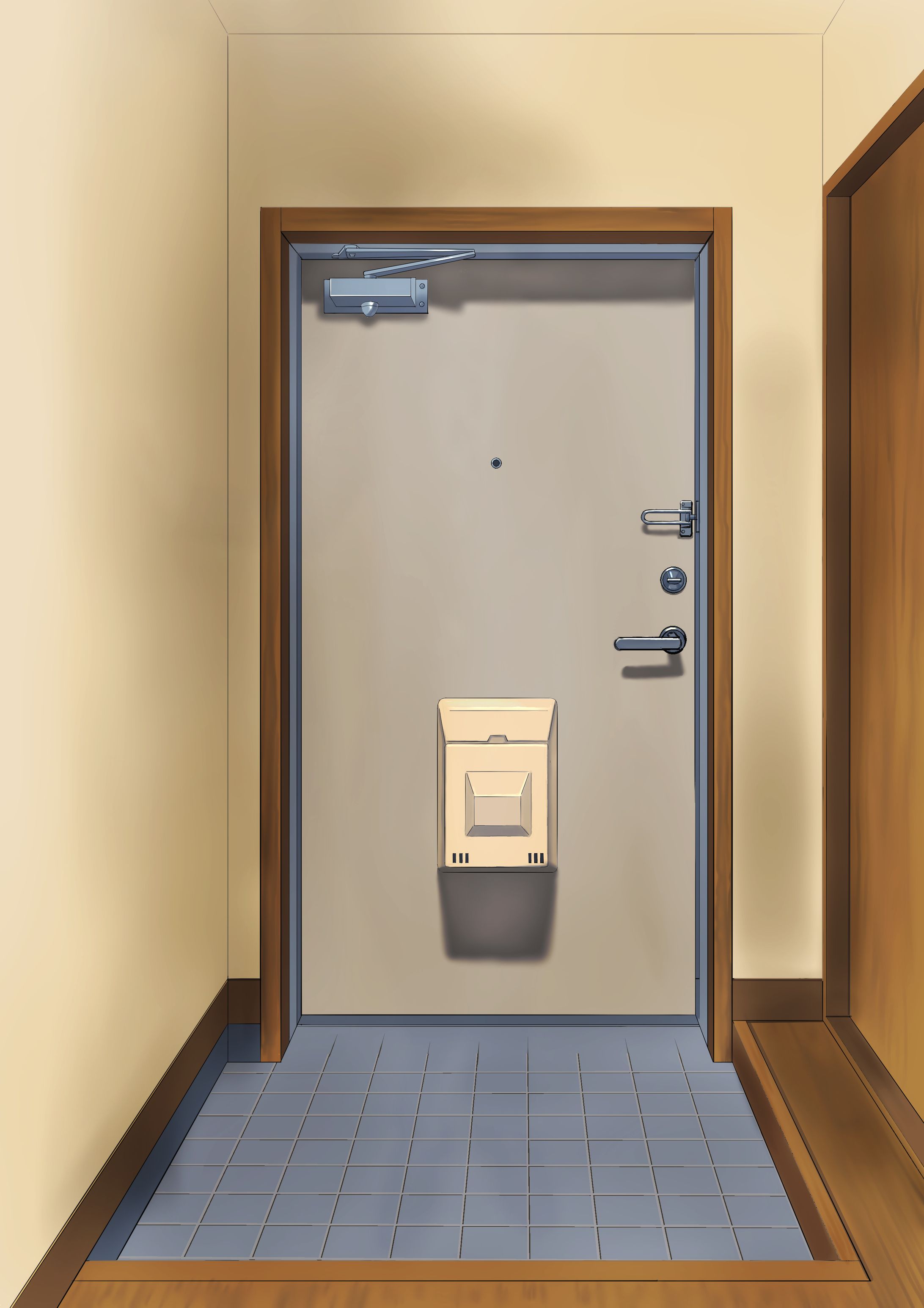 背景イラスト　玄関-1