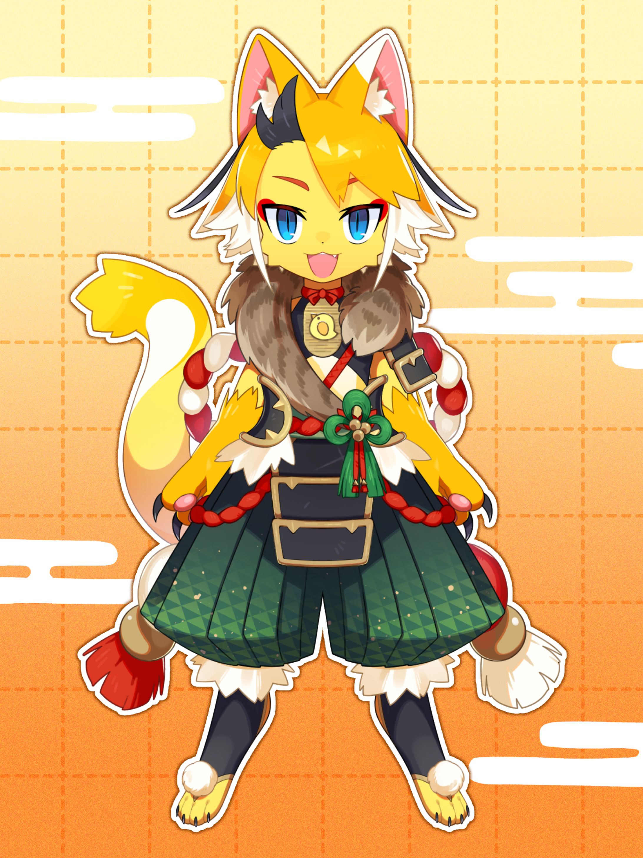 【Vtuber】らむだでるた モデル用イラスト-1