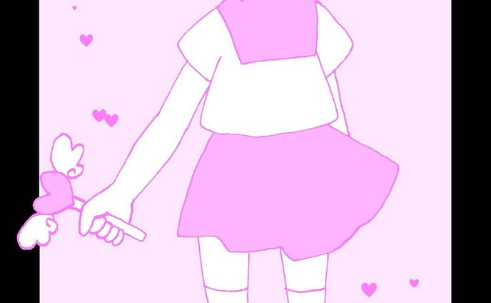 魔法少女ちゃん　#お絵かき　#イラスト　#illustration  #illust #オリジナル　#オリジナルイラスト　#オリジナル絵　#女の子　#女の子イラスト　#デジタル　#デジタルイラスト　#デジタル絵　#魔法少女　#セーラー服　#ツインテール　#後ろ姿　#ハート