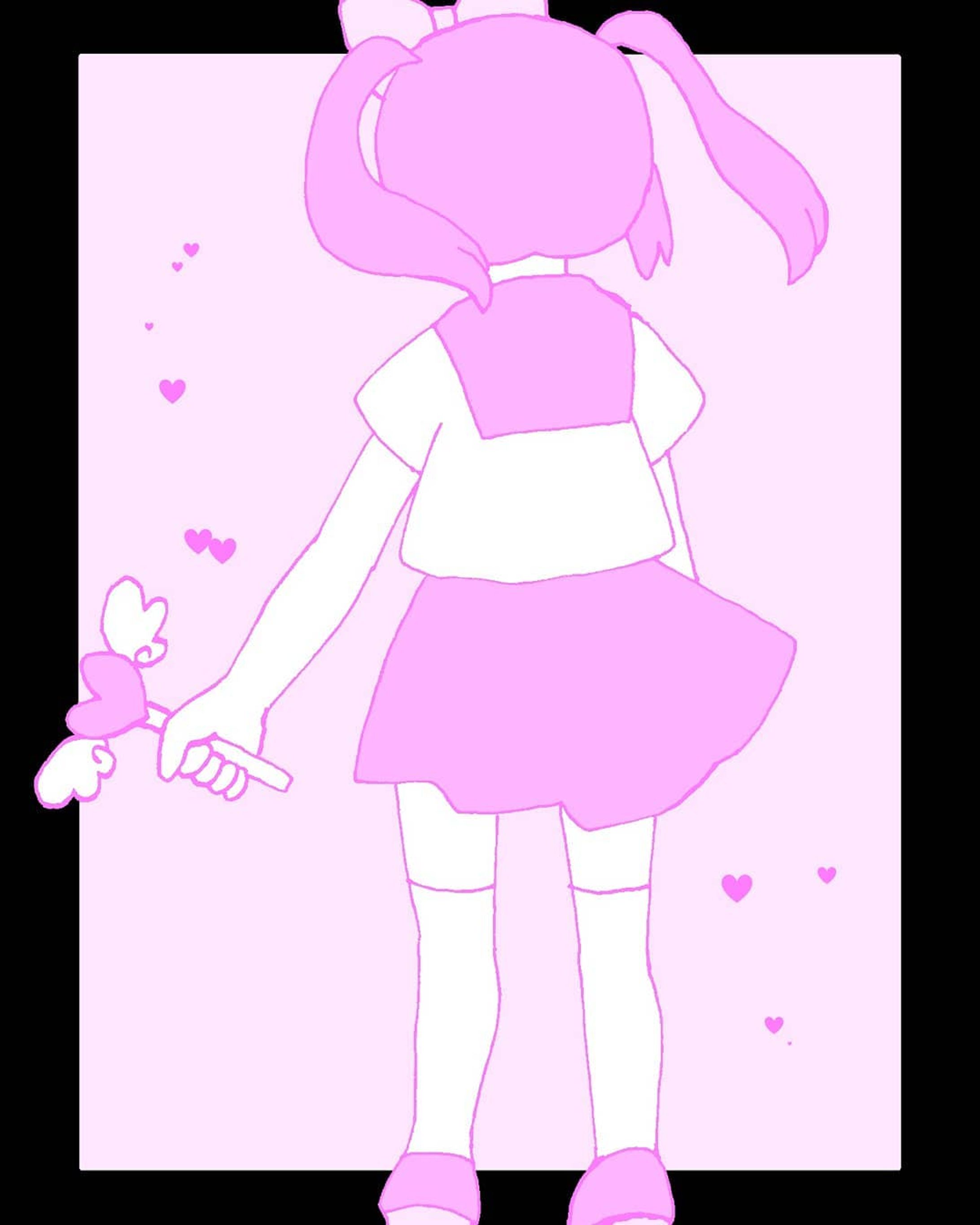 魔法少女ちゃん　#お絵かき　#イラスト　#illustration  #illust #オリジナル　#オリジナルイラスト　#オリジナル絵　#女の子　#女の子イラスト　#デジタル　#デジタルイラスト　#デジタル絵　#魔法少女　#セーラー服　#ツインテール　#後ろ姿　#ハート-1