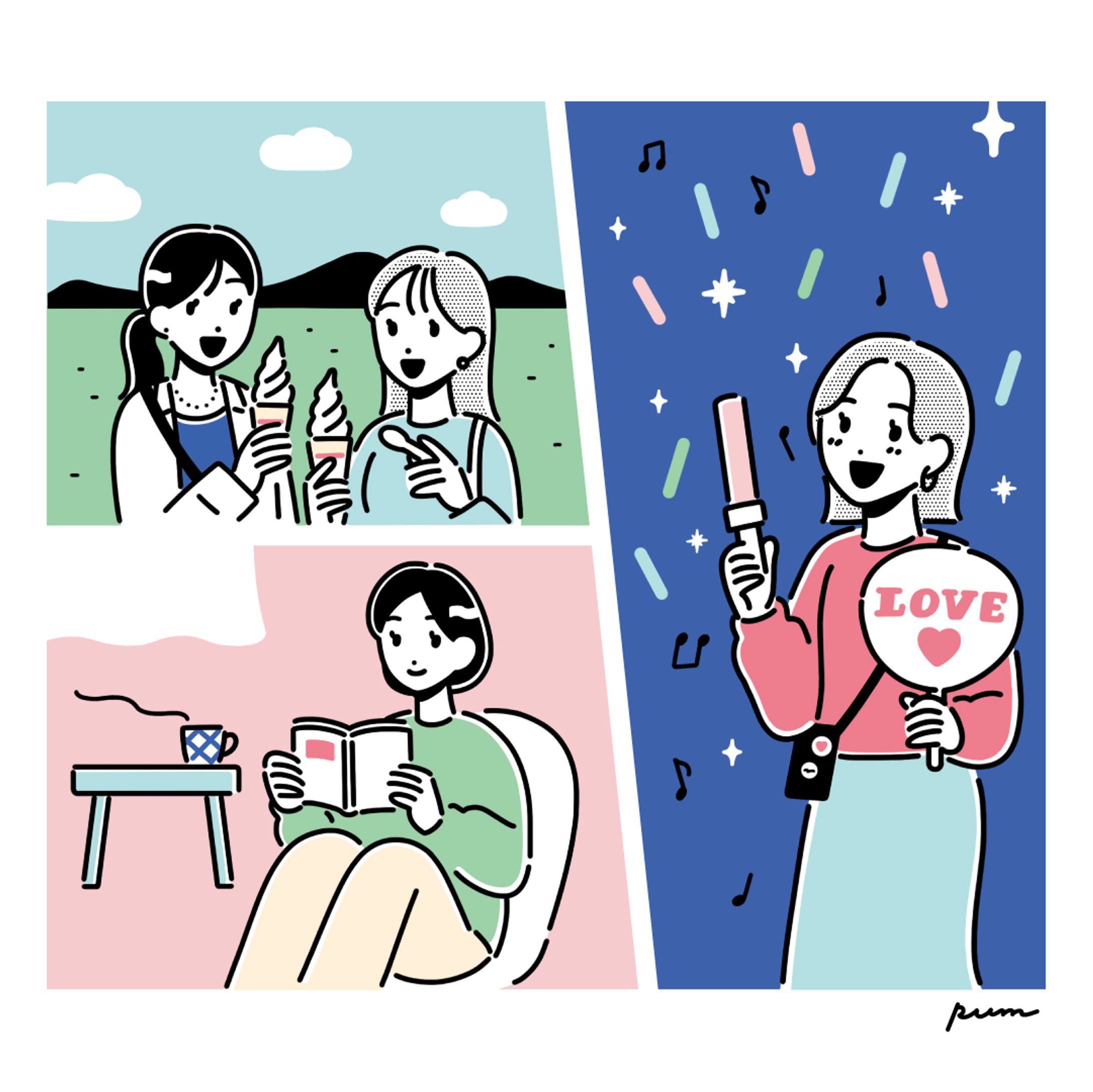【works】日経Woman イラスト-1