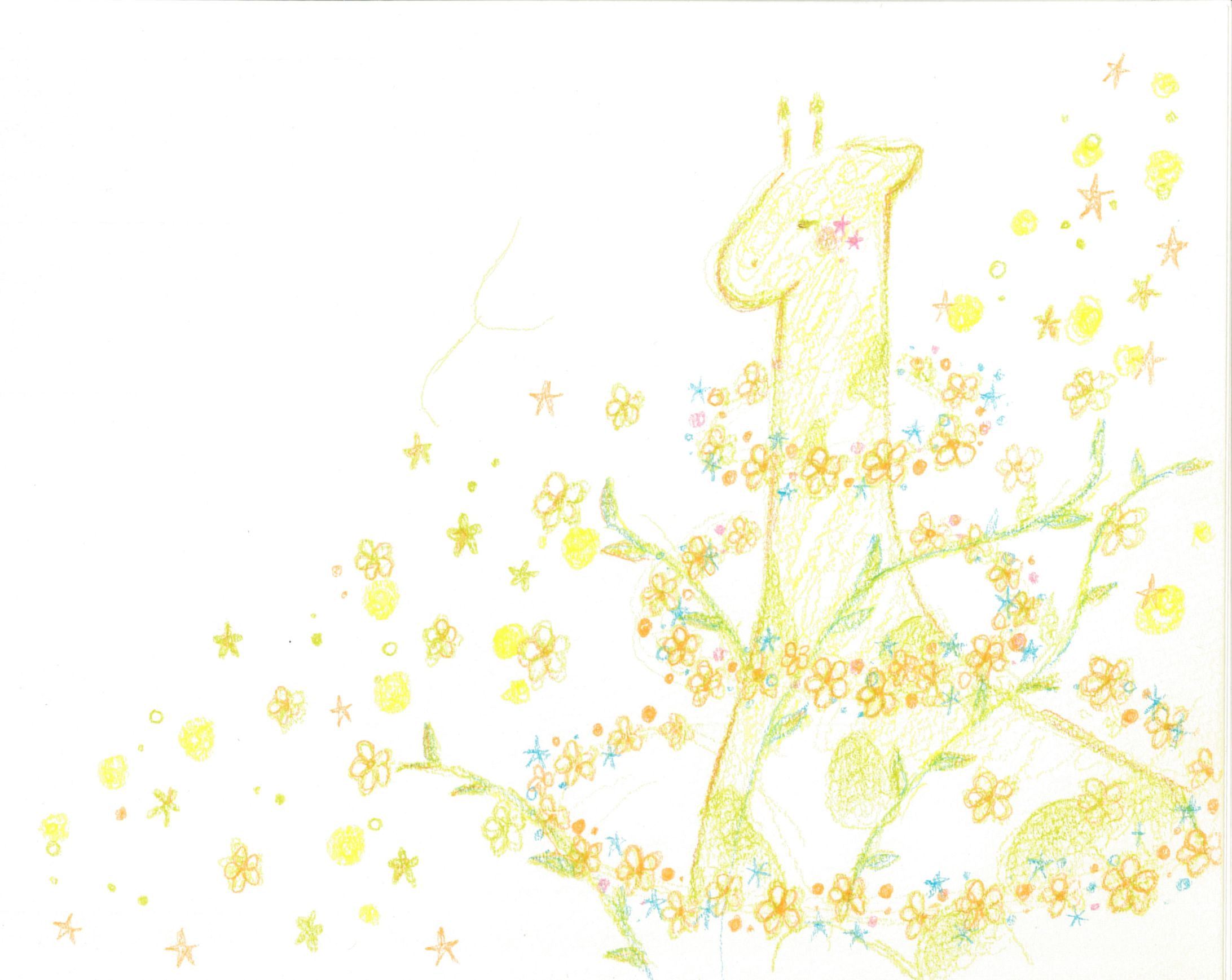 キリンとお花-1