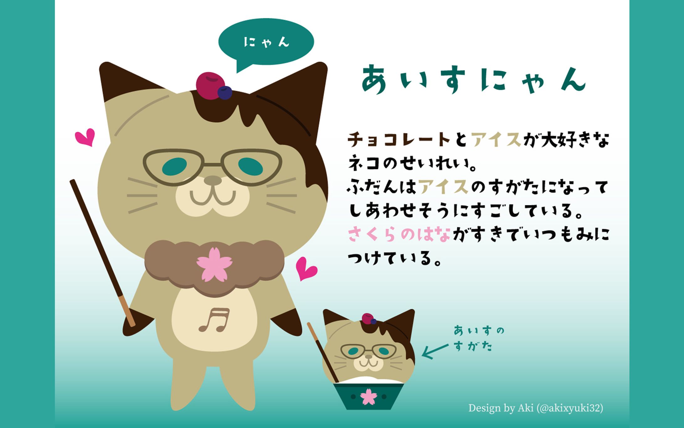 あいすにゃん【キャラクターデザイン】-1