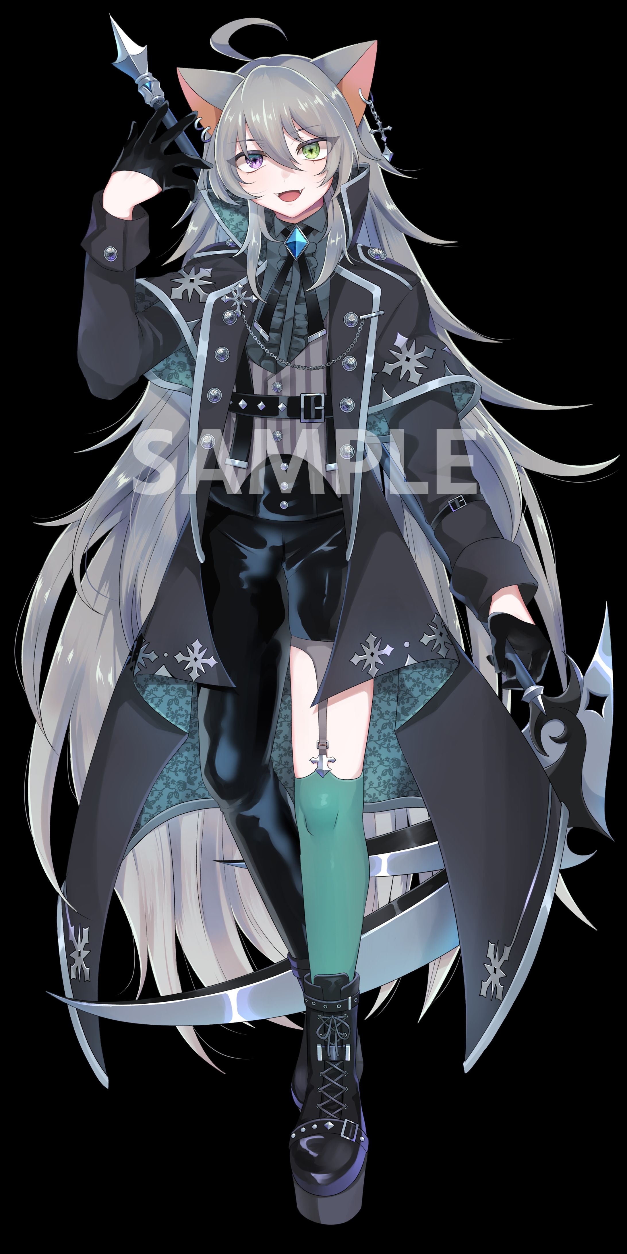 【仕事絵】立ち絵 ゴシックな中性-1