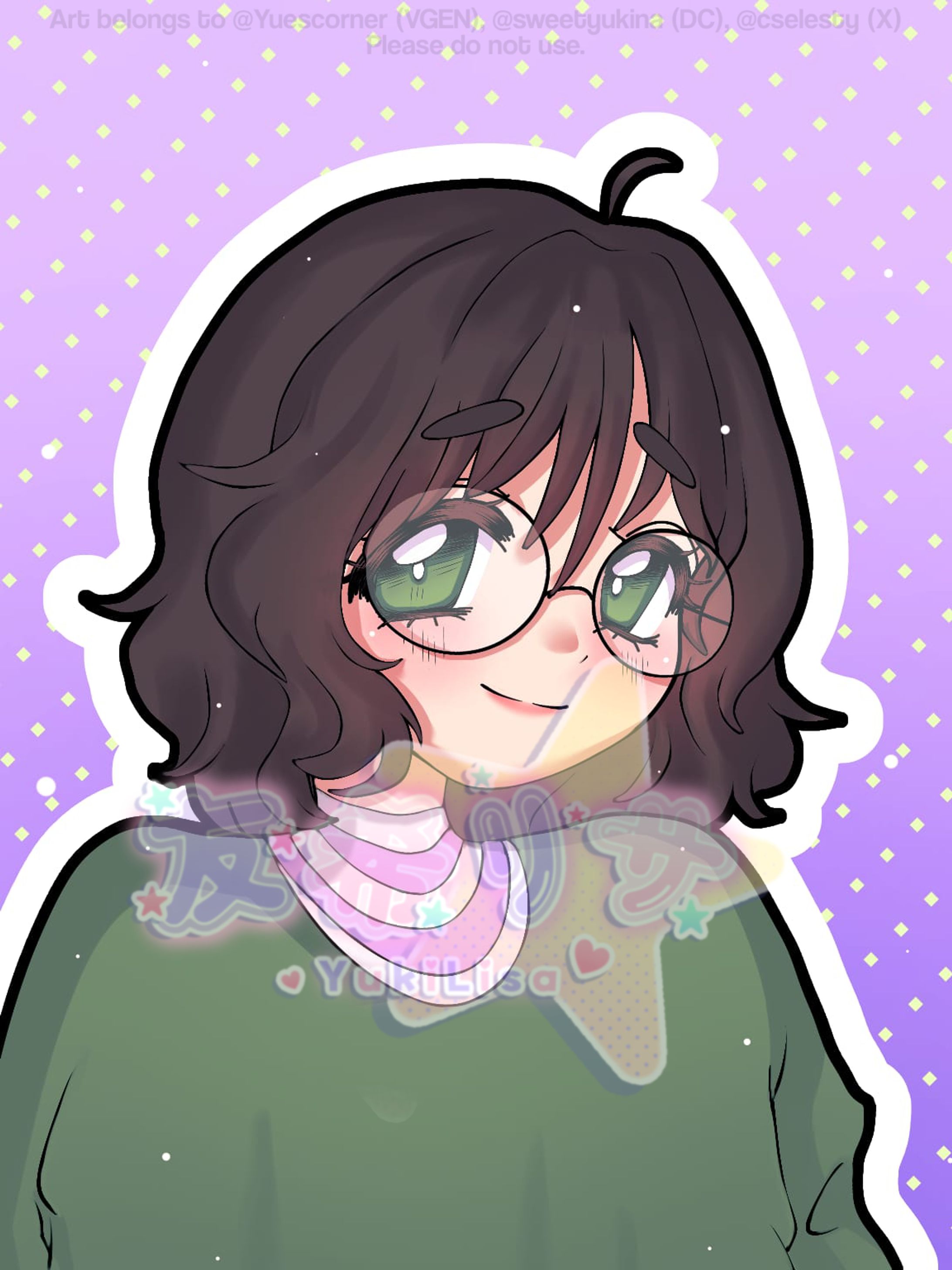 Chibi OC commission art (Bust up full render)-1