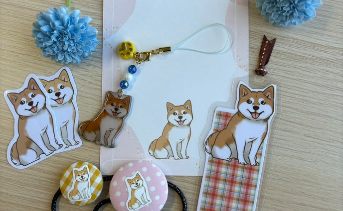【ハンドメイド】イラストをグッズ化しています♪