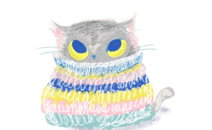 む。かまってよ、の猫