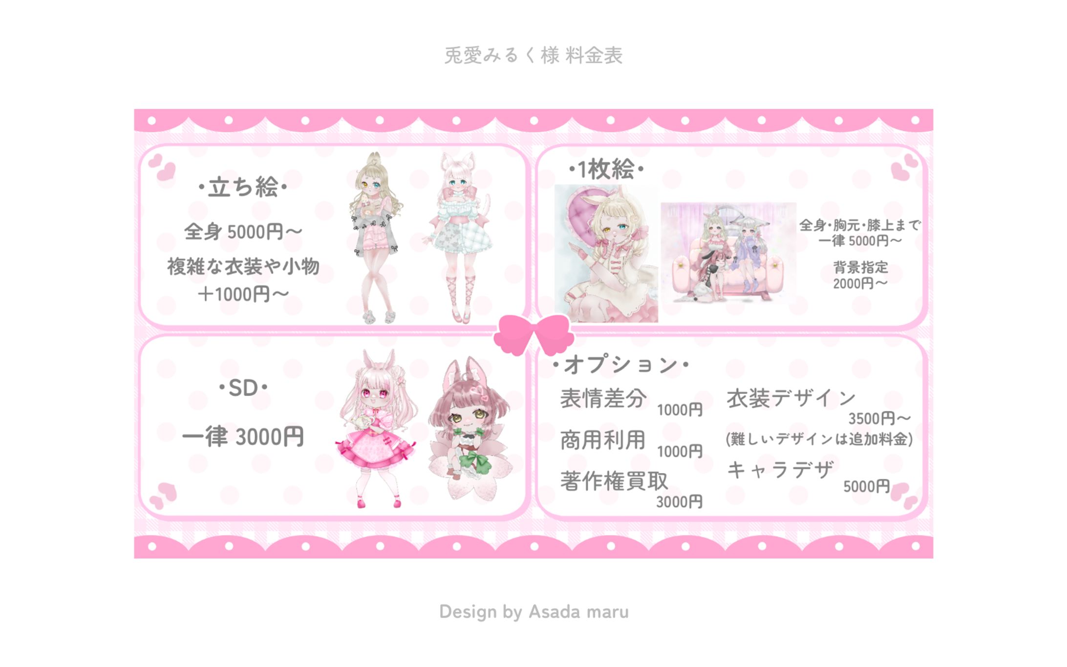 兎愛みるく様 料金表-1