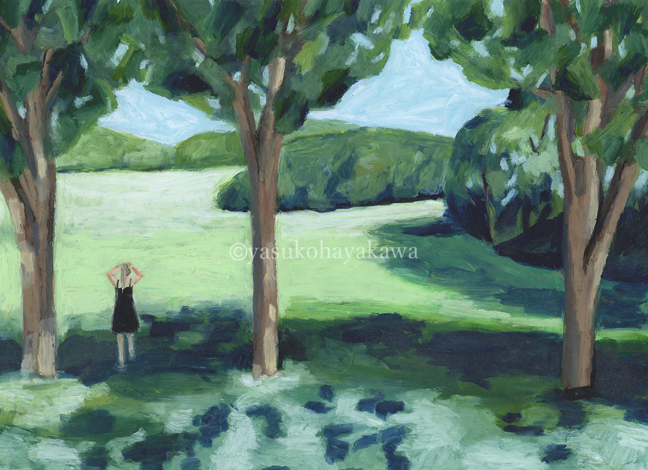 風景2（オイルパステル）-1