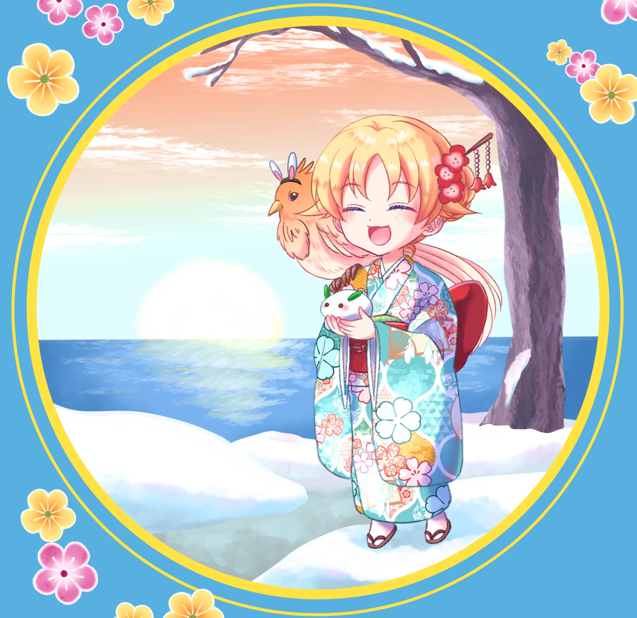 2024年お正月のいいね絵-1