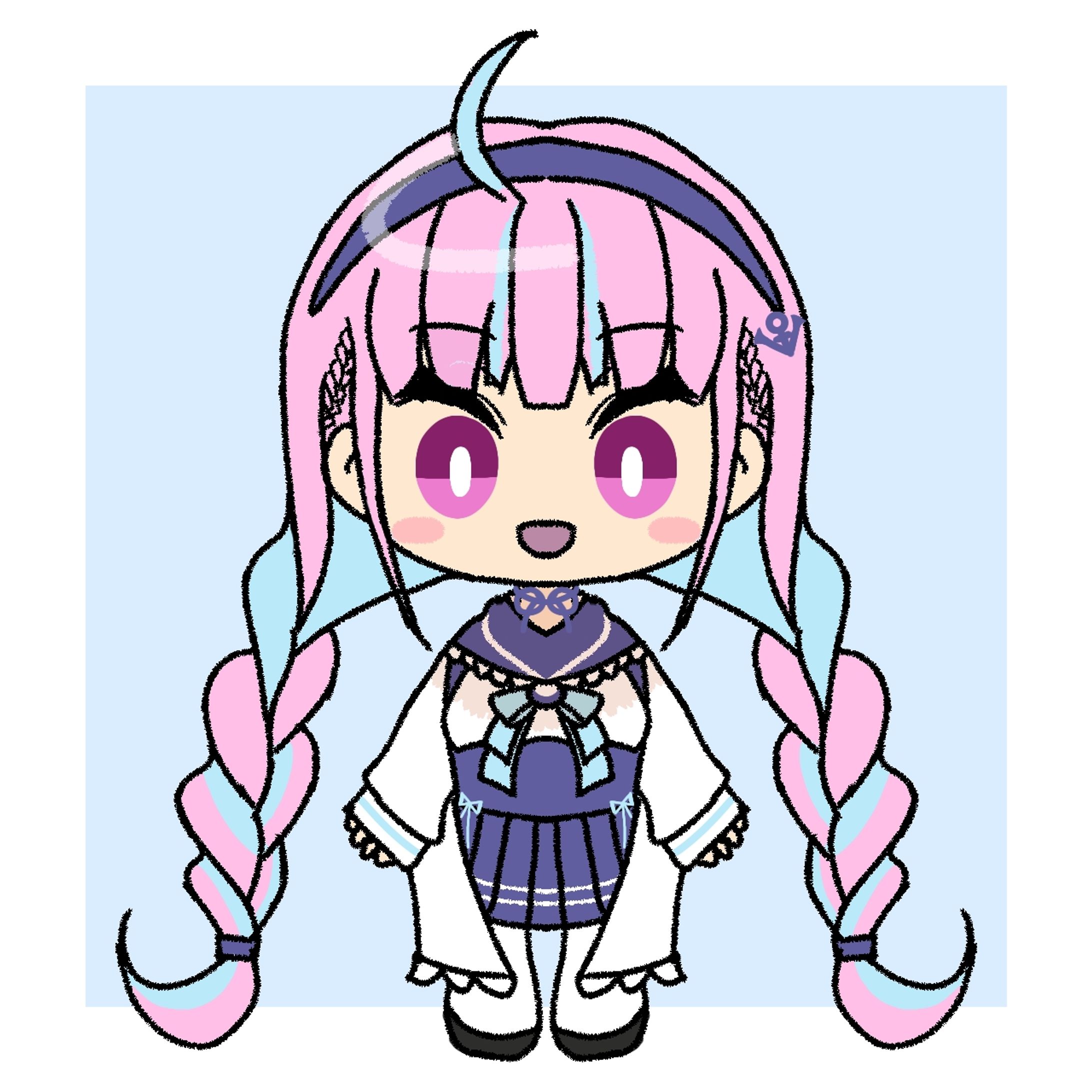 湊あくあ デフォルメキャラクター-1