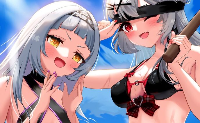 沙花叉クロヱと紫咲シオン