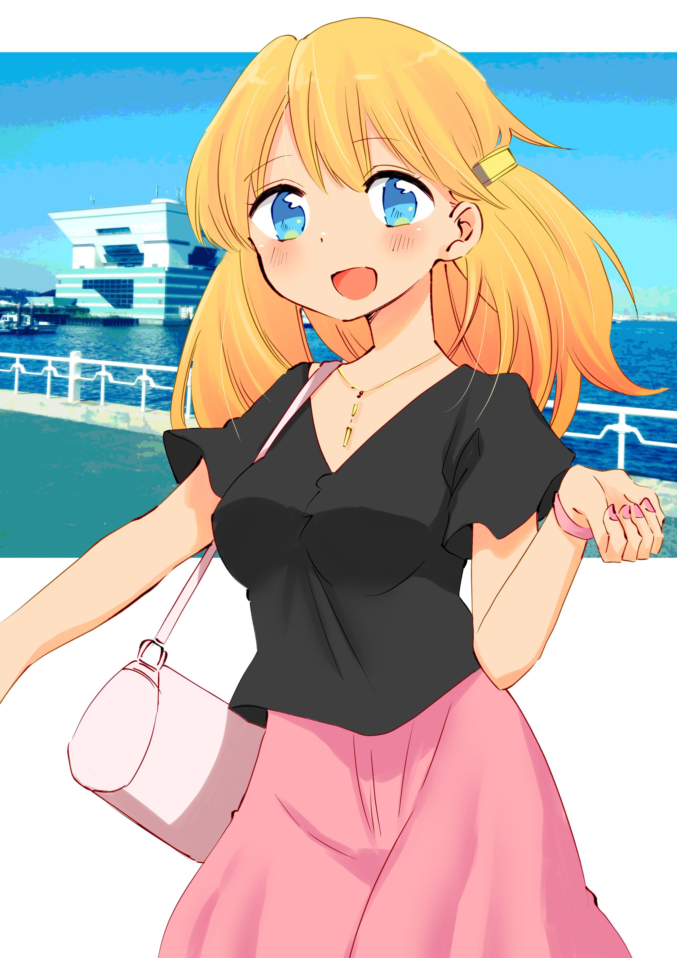 お出かけする少女-1
