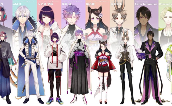 キャラクターデザインを担当させていただいたVtuberたち