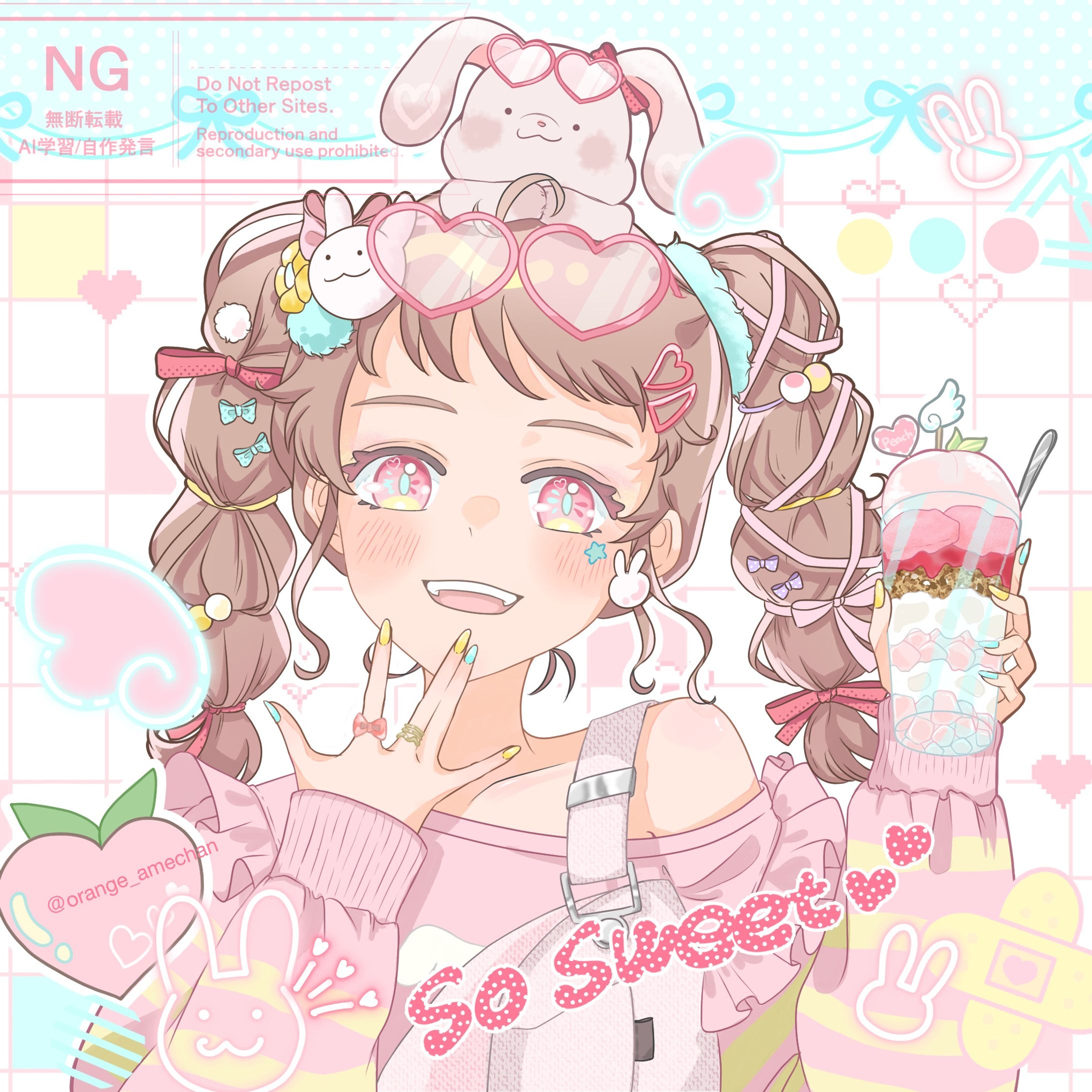 ピンク×ポップ バストアップ-1