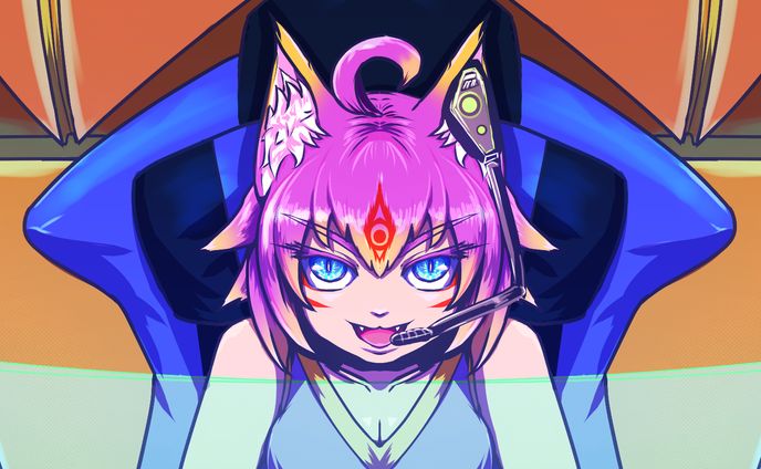ストリーマー募集イラスト