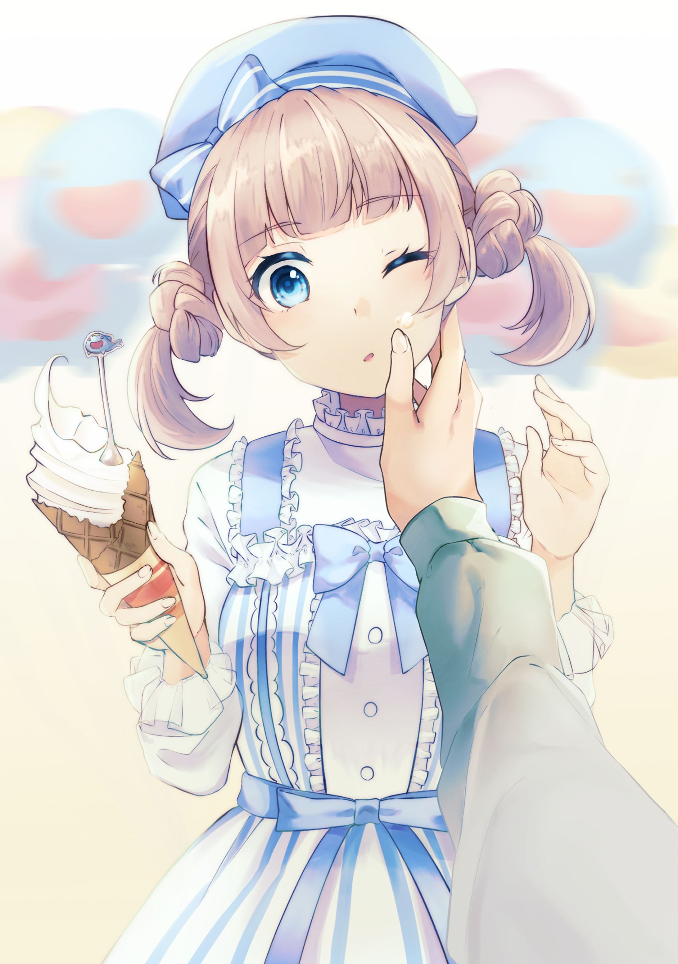 【Skeb】 ほっぺに付いてるよ(2022年4月)-1