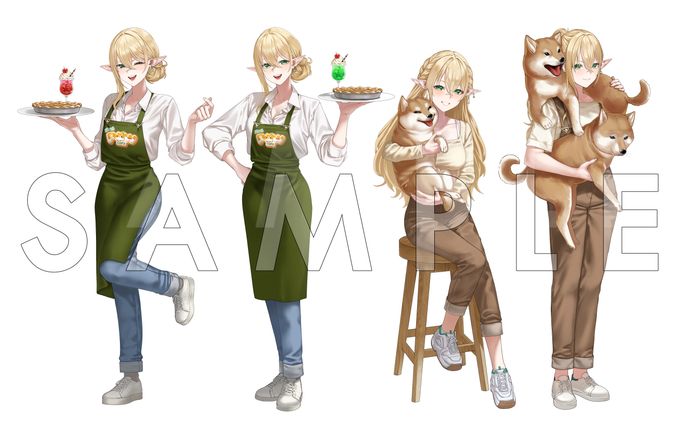 Illust Elvene Birthday Cafe