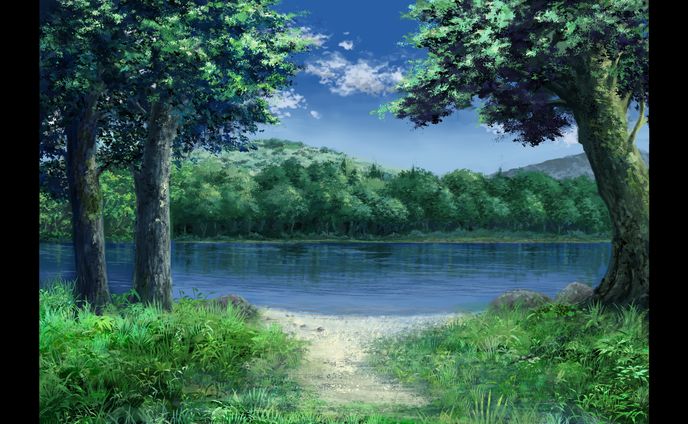 湖畔のキャンプ場