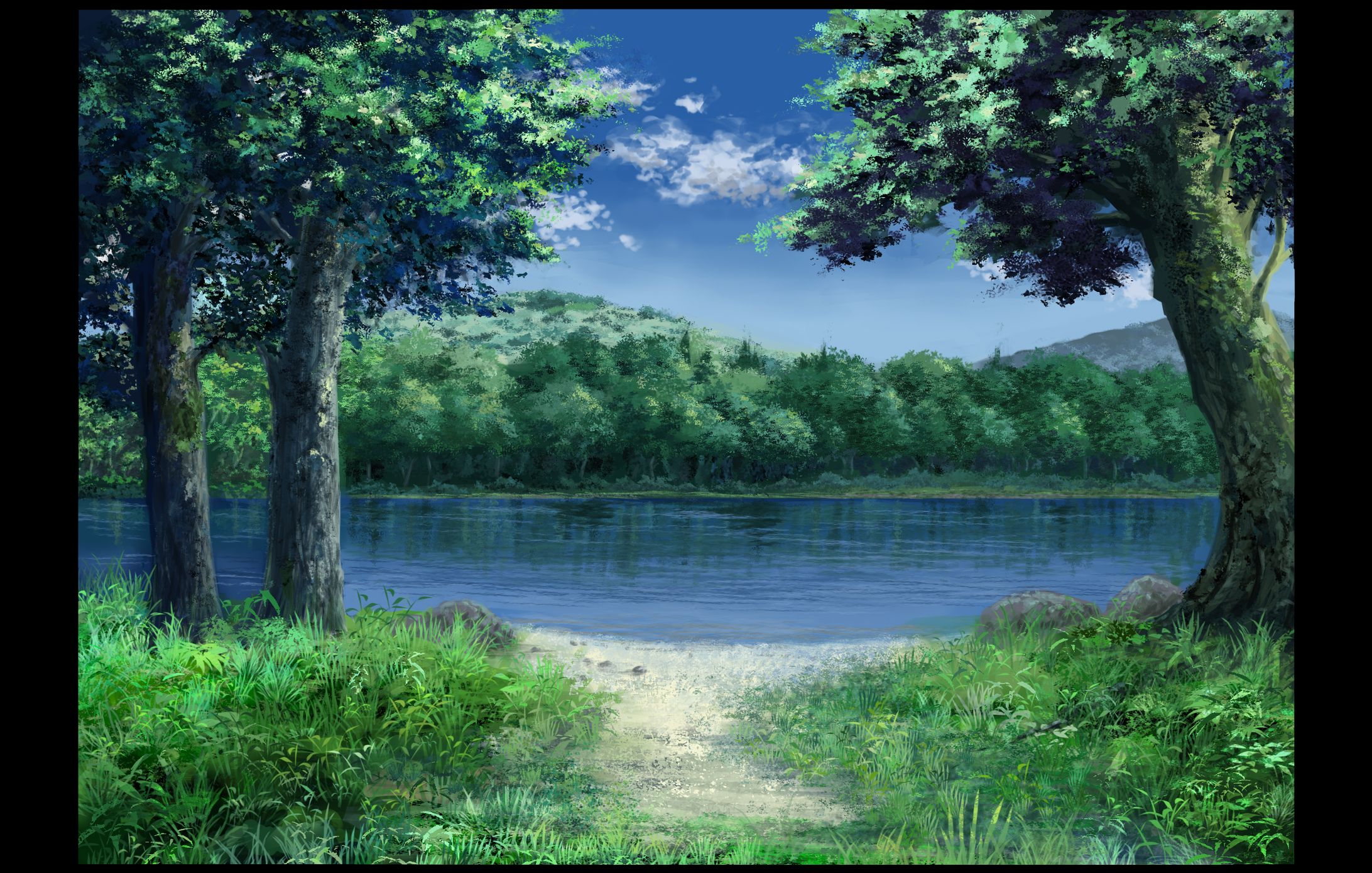 湖畔のキャンプ場-1