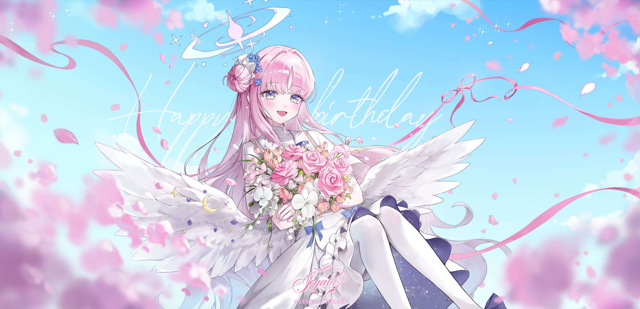 ブルーアカ「ミカ」誕生日広告イラスト-1