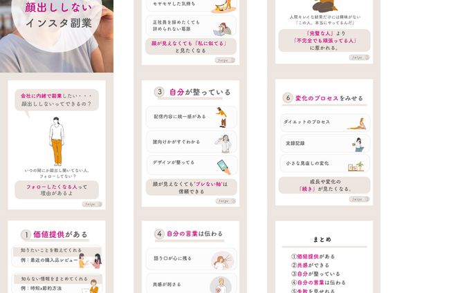 Instagram投稿用フィード作成