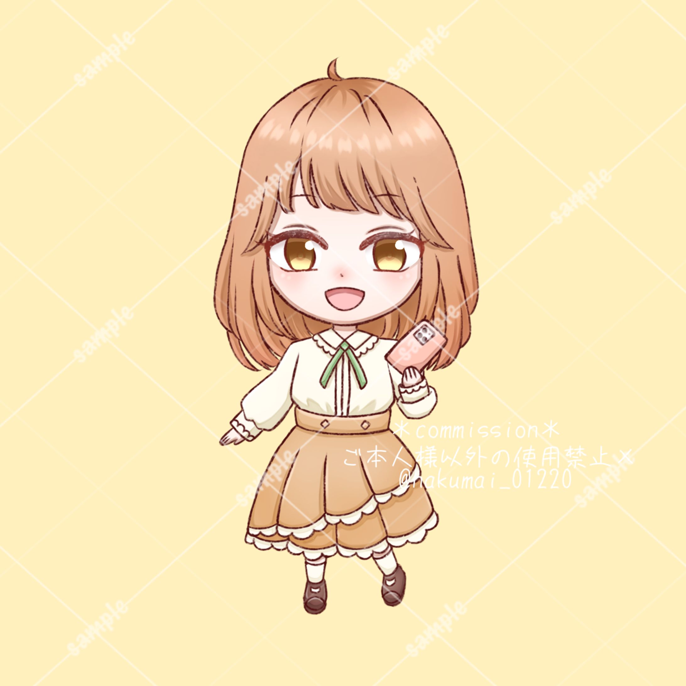 スマホを持つ女の子-1