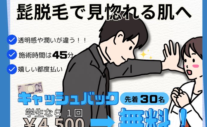 脱毛店のバナー
