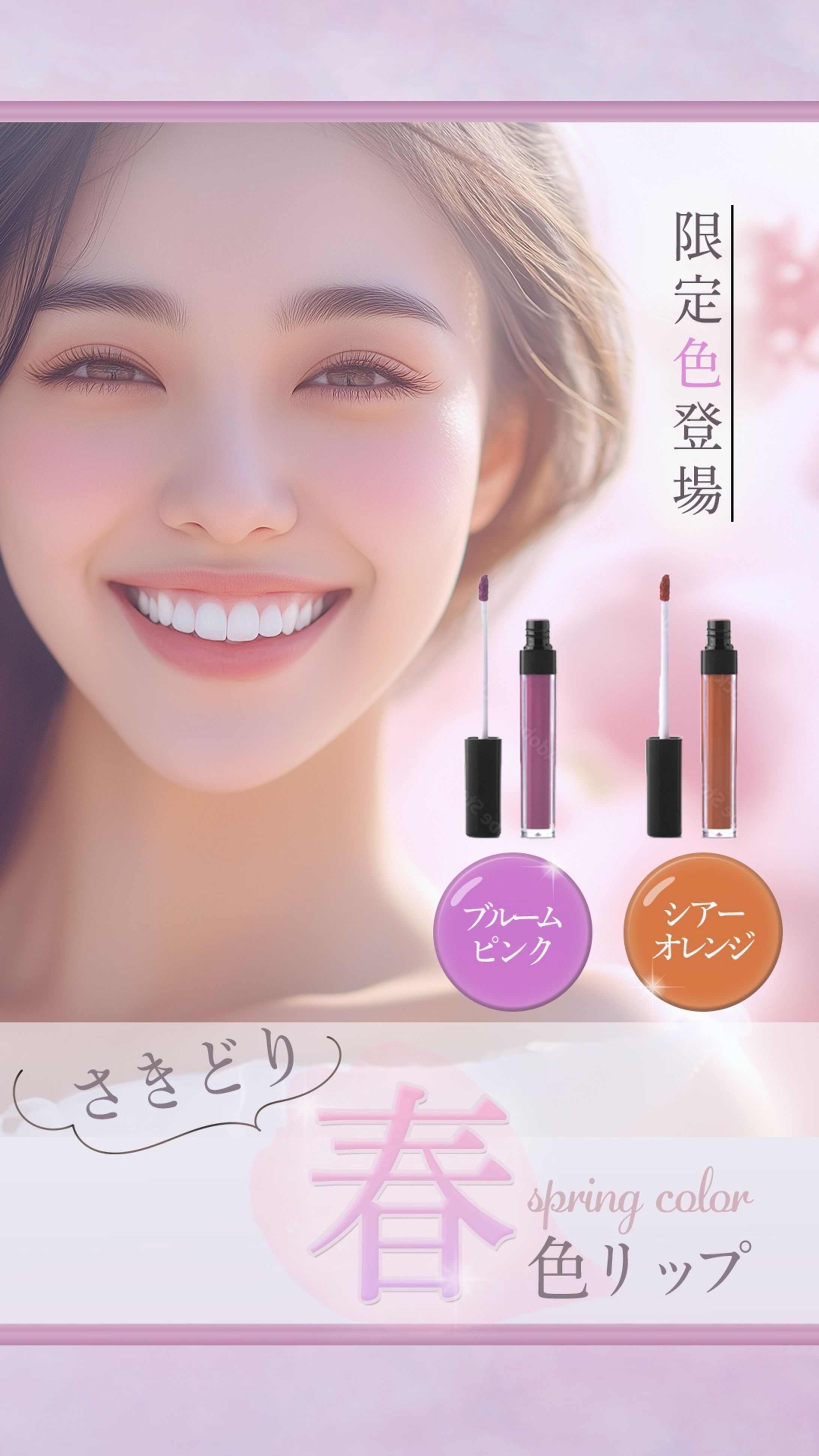 春の新色リップ-1