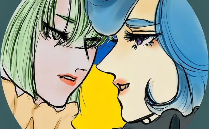 20220331.　 心の渇いたかたには百合に見えると良いすね的なTwitter香隠垢えいぷりるふーるあいこん用なりちか。ちかちんの煽り顔はほぼ手癖。今回はなりちんの顔の方が描き難かったです。ちかちんは二重瞼。なりちんは一重瞼で臨戦態勢でなくてもちょと受け口。 
#ごりごりごりっと芯減らし訓練 #originalcharacter　#ARTISULd16pro #clipstudiopaintpro #一次創作 
#amateurillustration #digitalillustration