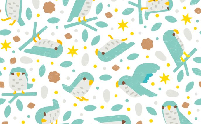 textile オキナインコ