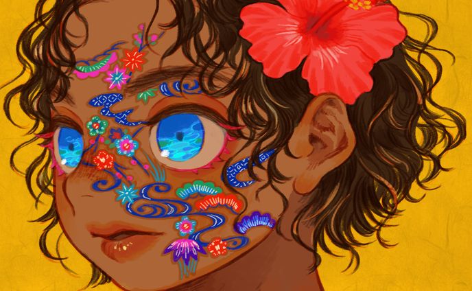 伝統工芸×フェイスペイント