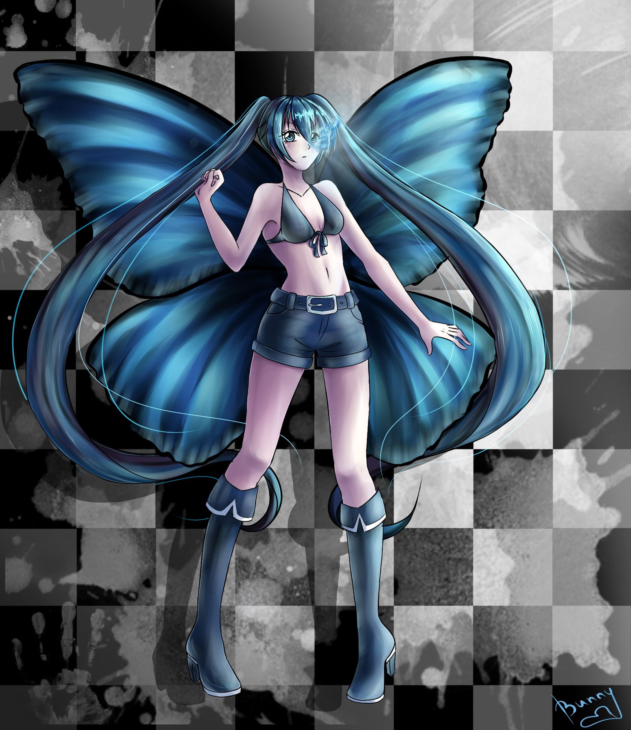 black rock shooter butterfly-1
