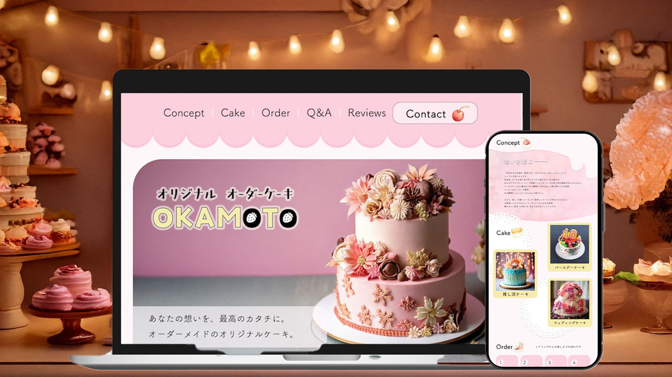 【実案件ページデザイン】ケーキ屋のページデザイン-1