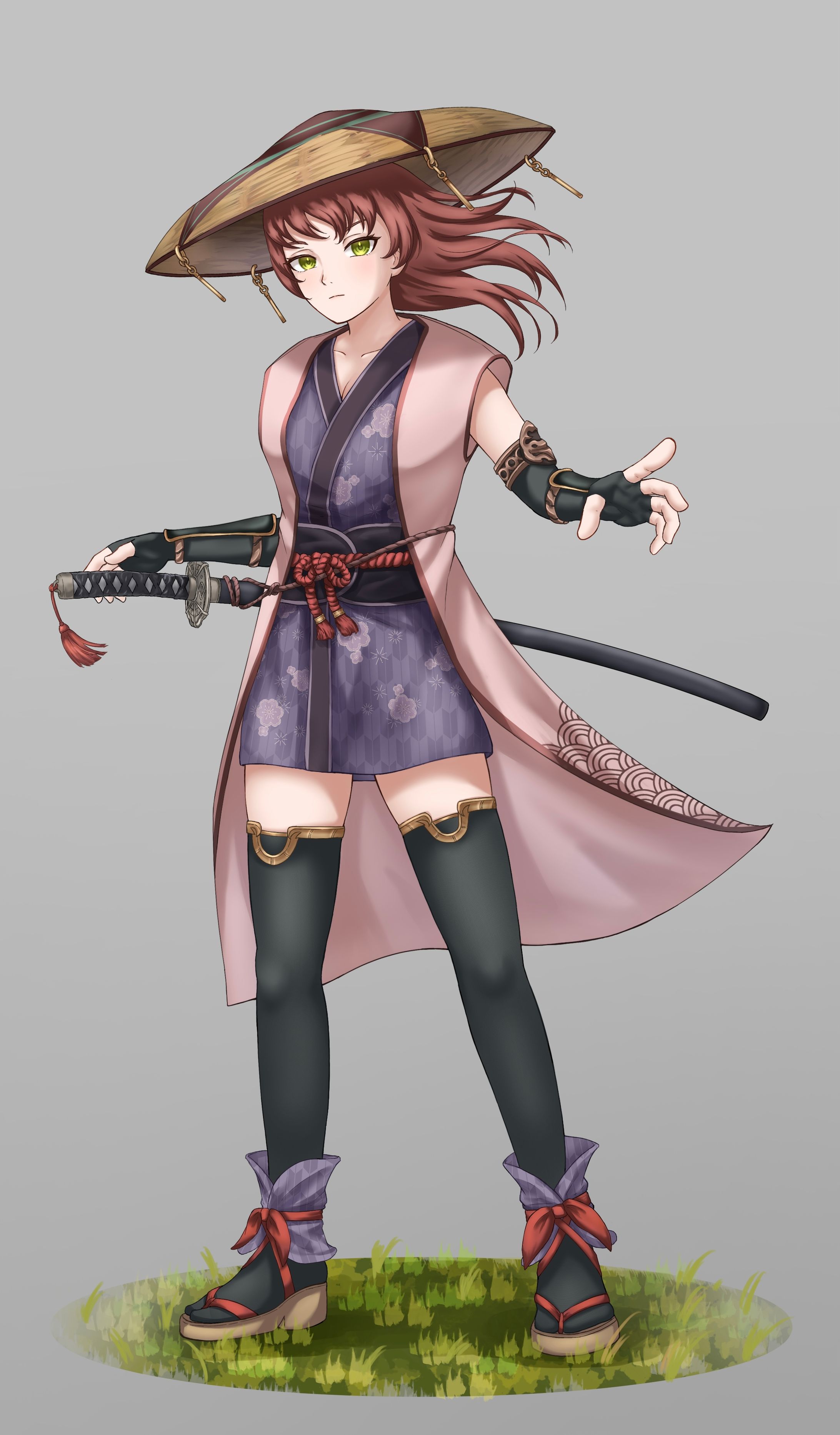 和風キャラ 日傘杏月-1