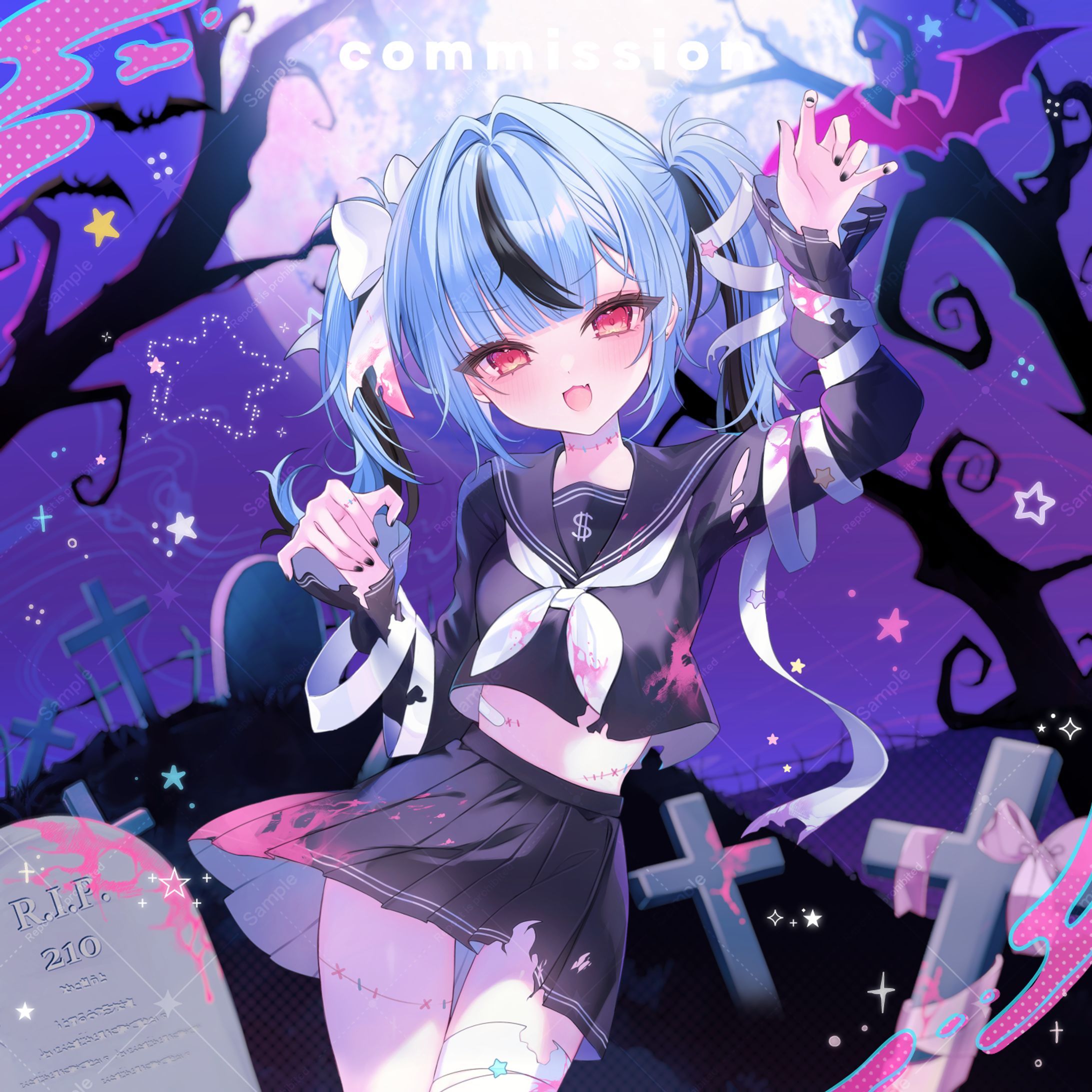 新兎わい/死んだ！(Cover) ジャケットイラスト-1