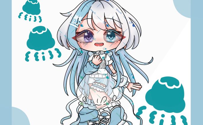 デフォルメイラスト 青依なむん様