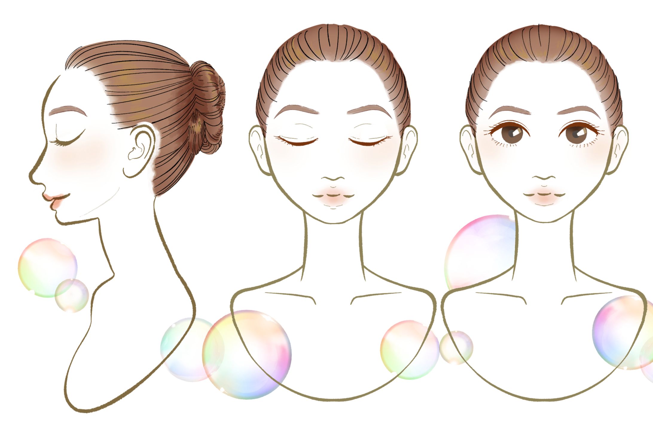 美容系イラスト　女性-1