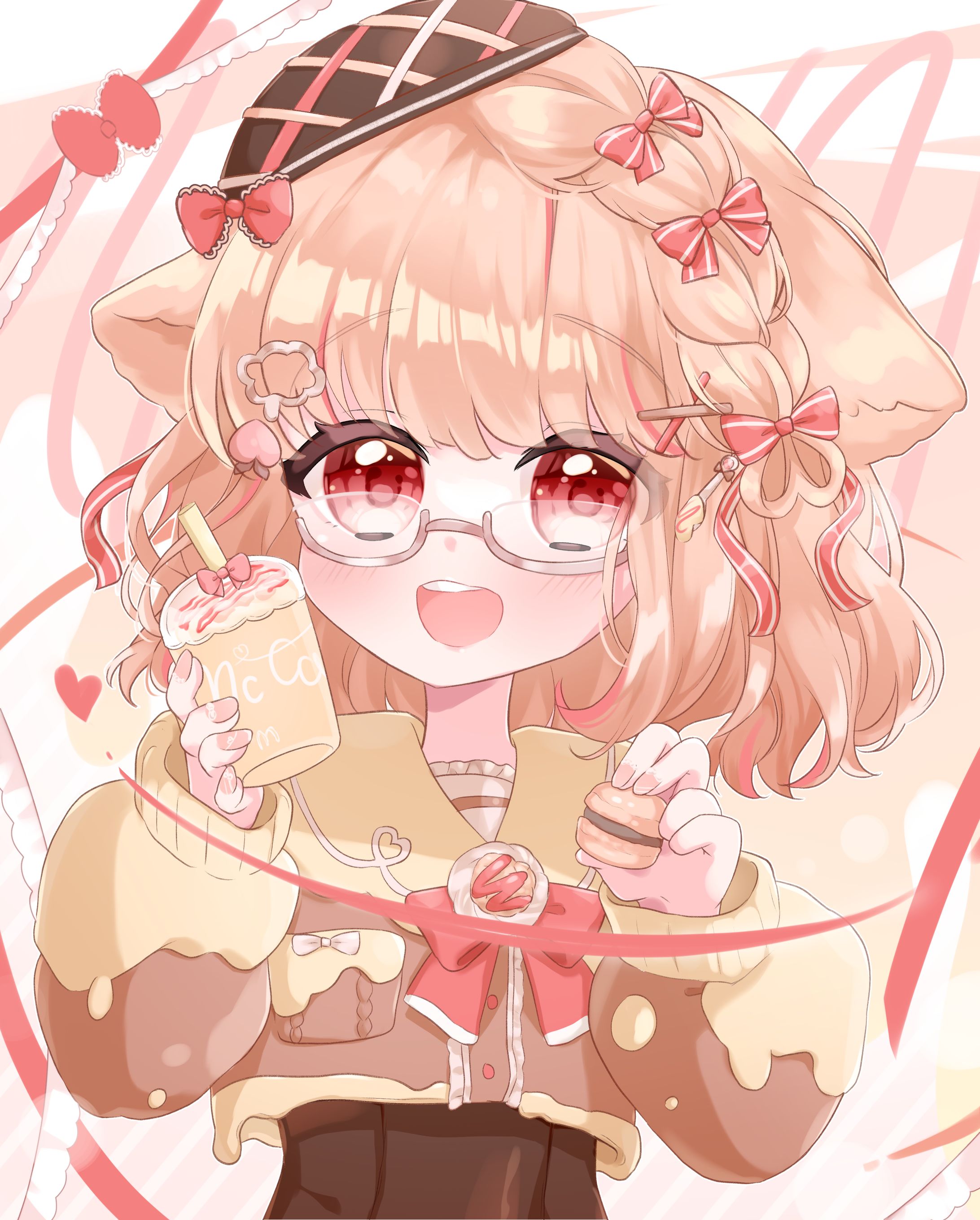 【創作】もものヨーグルトフラぺ擬人化【Mac】-1