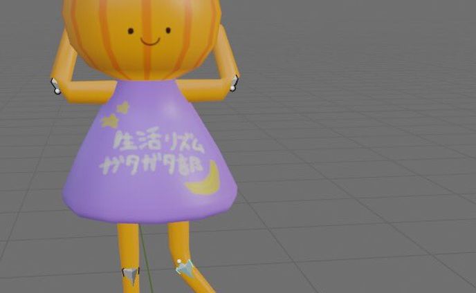 blenderで作ったカボチャアバター